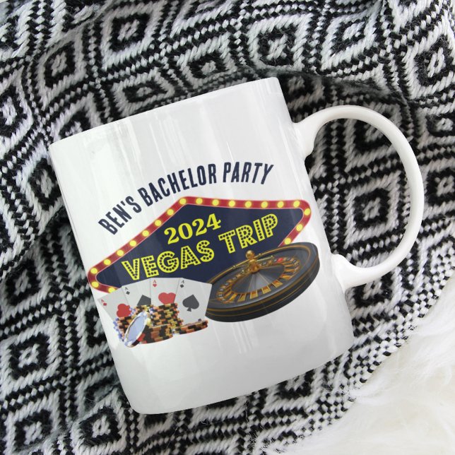 Mug Voyage de Bachelor Party personnalisable Casino La (Créateur téléchargé)