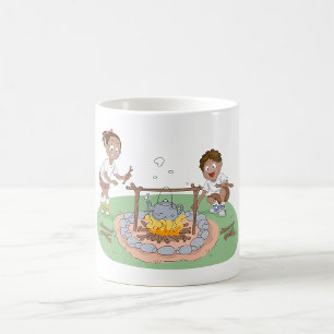 Mug Voyage de camping des enfants garçon et fille au f