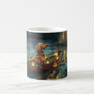Mug Voyage de fête de Noël du Lévrier Afghan