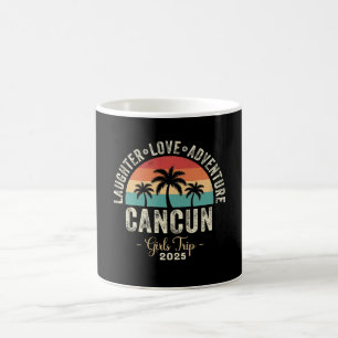 Mug Voyage de filles à Cancun 2025 Vacances entre amie