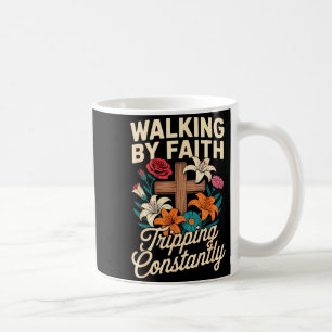 Mug Voyage de foi trébuchant constamment Jésus Christ 