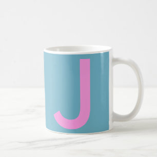 Mug Voyage de monogramme bleu mou