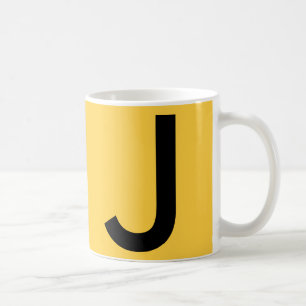 Mug Voyage de monogramme jaune mignon