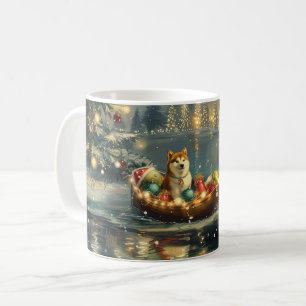 Mug Voyage de Noël Akita Festif