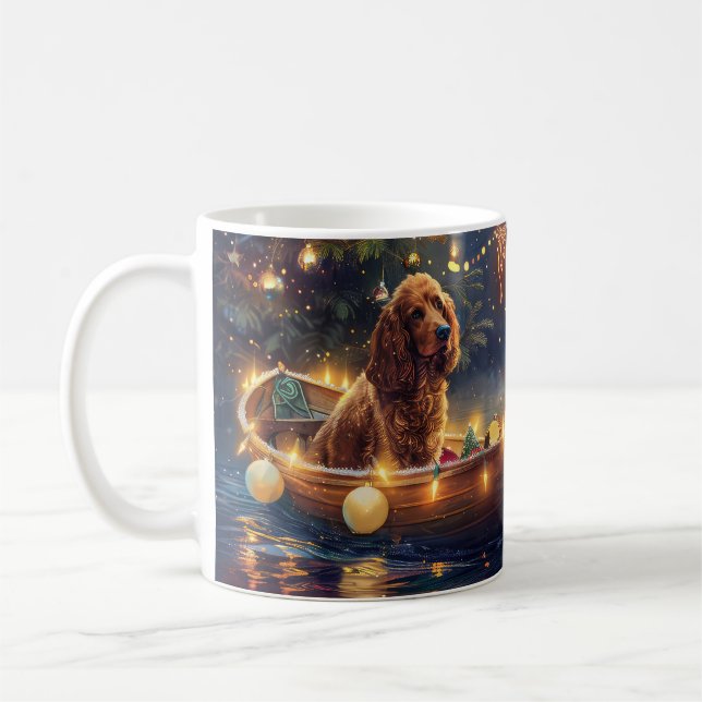 Mug Voyage de Noël du Cocker Spaniel (Gauche)