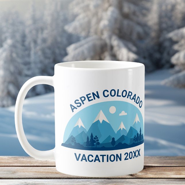 Mug Voyage de ski en famille Custom Colorado City Cute (Créateur téléchargé)