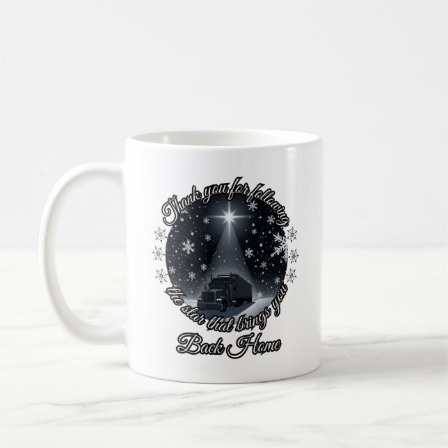 Mug Voyage en Camion Star de Noël Accueil (Gauche)