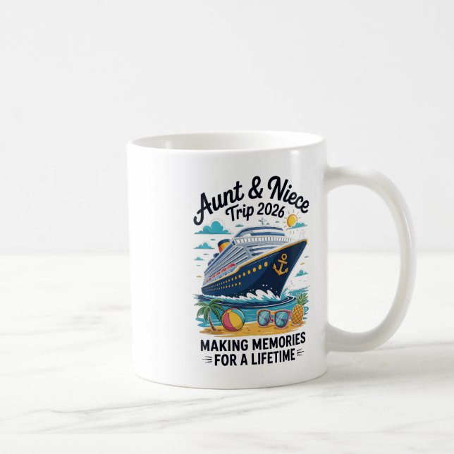 Mug Voyage en croisière Tante Nièce 2026 Vacances d'ét (Droite)