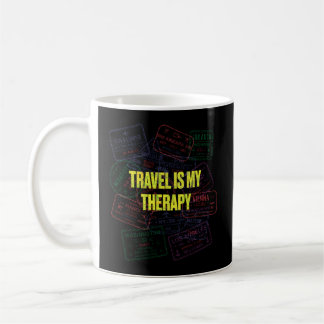 Mug Voyage Est Mon Thérapie Voyageur Vacances Explorat