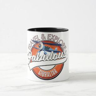 Mug voyage explorer le fabuleux logo de Gibraltar