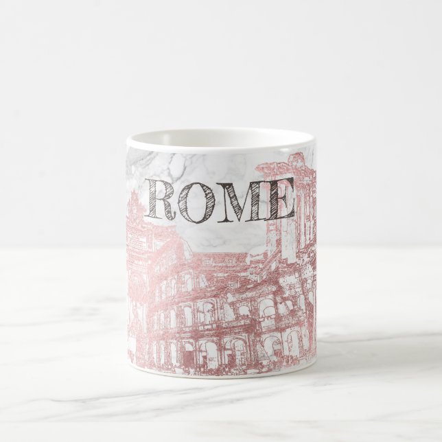 MUG VOYAGE ROME, FAUX ROSE GOLD+MARBLE (Centre)