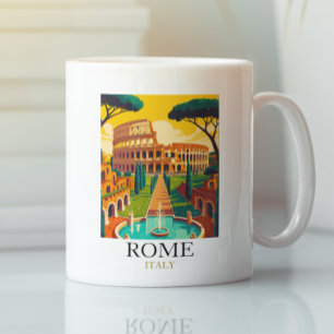 Mug Voyage Rome Italie Colisée Vintage