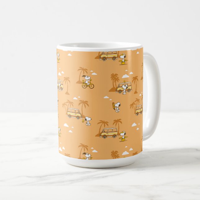 Mug Voyage sur route | Peanuts Snoopy Beach Motif (Devant droit)