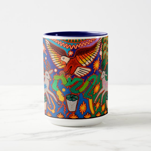 Mug Voyage tribal maya mexicain de Boho d'art d'Oaxaca (Centre)