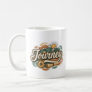 Mug Voyage vers les montagnes & typographie d'aventure