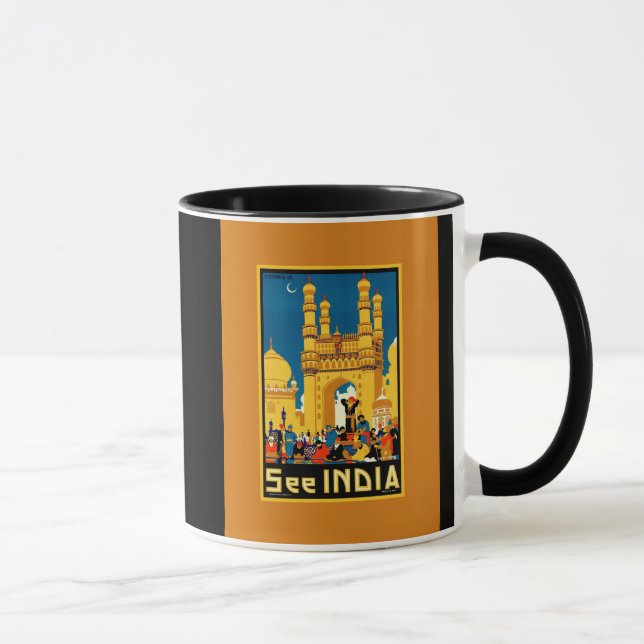 Mug Voyage vintage de l'Inde Hyderabad (Droite)