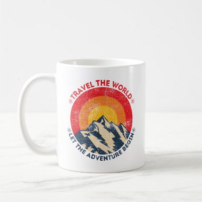 Mug voyager dans le monde laissez l'aventure commencer (Gauche)