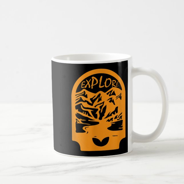 Mug Voyager Explorez Mountain Graphic Camping Décontra (Droite)