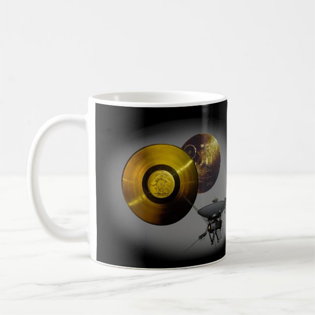 Mug Voyager vaisseau spatial et record d'or à 40 (Gauche)
