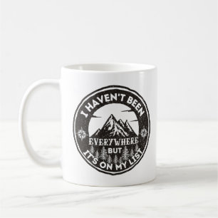 Mug voyageur drôle du monde Je ne suis pas allé partou