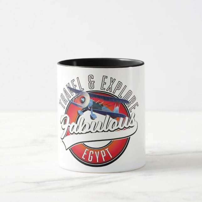 Mug Voyagez explorer le fabuleux logo de l'Egypte. (Centre)