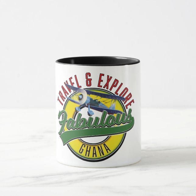 Mug Voyagez explorer le fabuleux logo du Ghana (Centre)