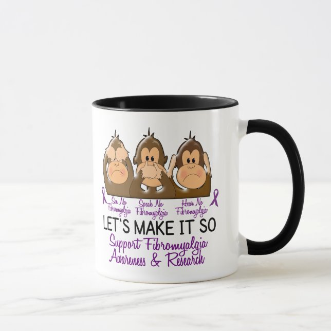 Mug Voyez que parler n'entendez aucune fibromyalgie 2 (Droite)