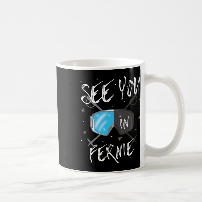 Mug Voyez-Vous À Fernie Canada Vacances Ski Goggings (Droite)