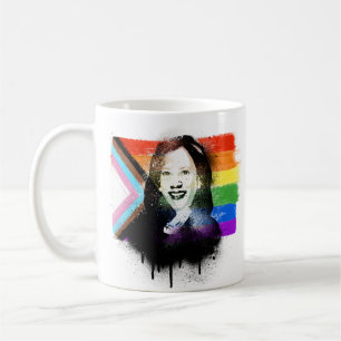 Mug VP Kamala Harris LGBTQ Progress Pride Graffiti