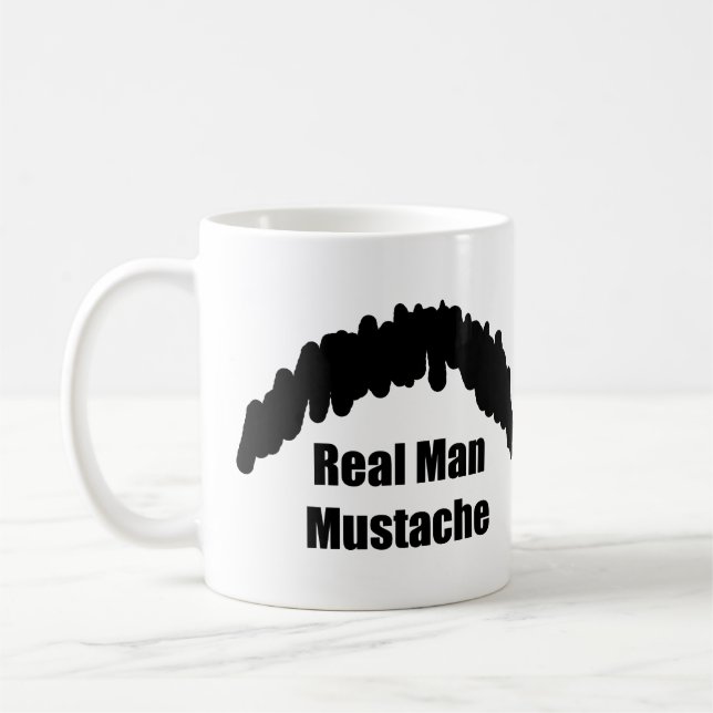 Mug Vraie moustache drôle de chiffon de biscuit (Gauche)