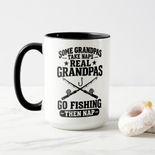 Mug Vrais Grands-Pères Partent à la Pêche Puis Font la
