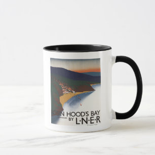 Mug Vue aérienne d'affiche de chemin de fer de baie et