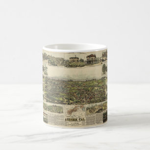Mug Vue aérienne d'Auburn, Californie (1887)