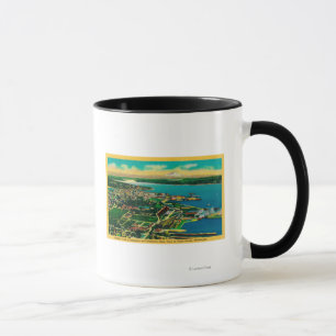Mug Vue aérienne de Bremerton et d'arsenal de la