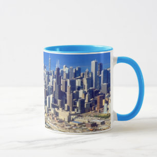 Mug Vue aérienne de Chicago du centre avec le lac