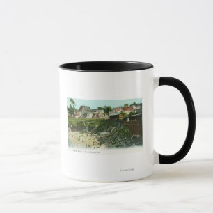 Mug Vue aérienne de la plage du bain