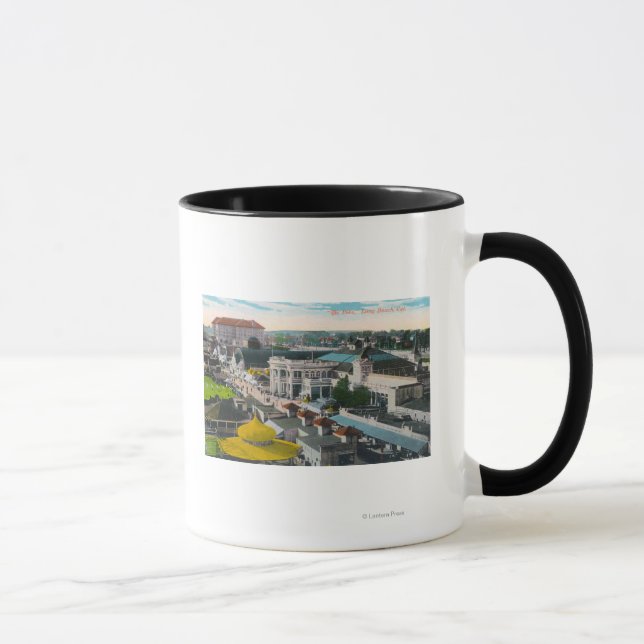 Mug Vue aérienne de la plage PikeLong, CA (Droite)