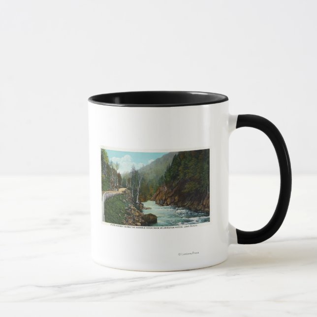 Mug Vue aérienne de la rivière Ausable près de Wilming (Droite)