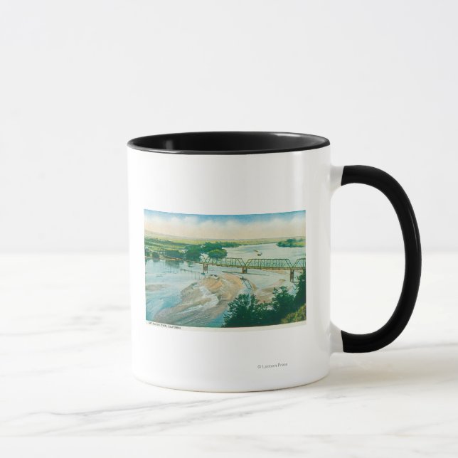 Mug Vue aérienne de la rivière et du pont (Droite)
