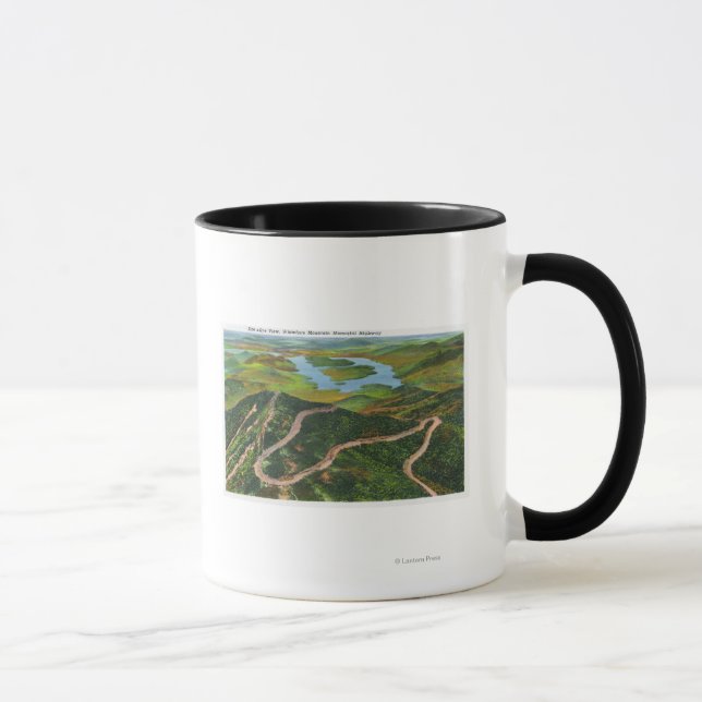 Mug Vue aérienne de la route commémorative Whiteface M (Droite)