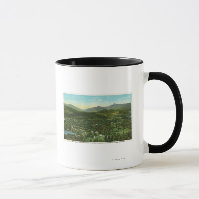Mug Vue aérienne de la ville avec le mont Hurrican (Droite)