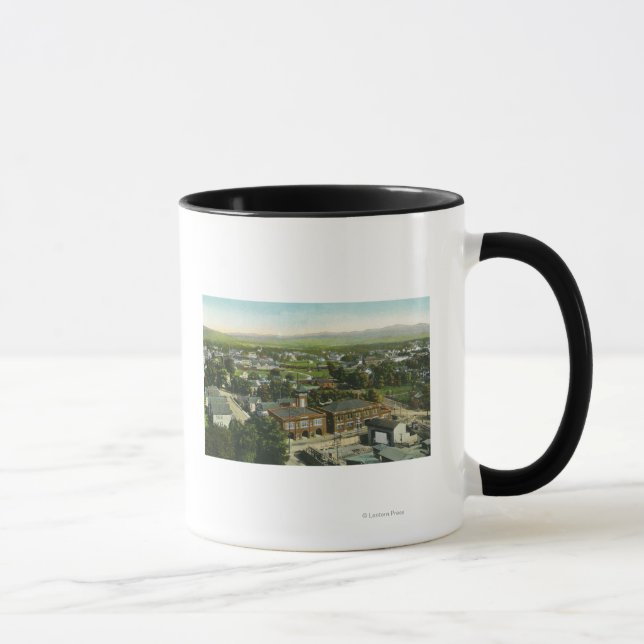 Mug Vue aérienne de la ville, de la caserne d'incendie (Droite)