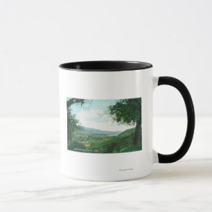 Mug Vue aérienne de la ville depuis les collines
