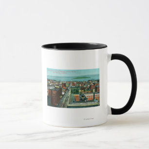 Mug Vue aérienne de la ville du bâtiment d'appel