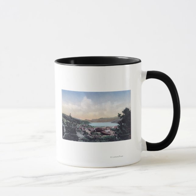 Mug Vue aérienne de la ville et du lac Nederland (Droite)