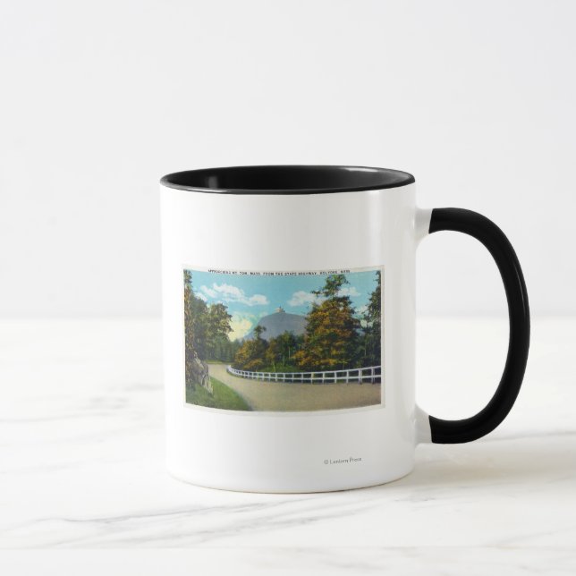 Mug Vue aérienne de l'approche vers le mont (Droite)