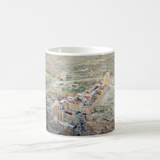 Mug Vue aérienne de monastère de mars Saba (Centre)