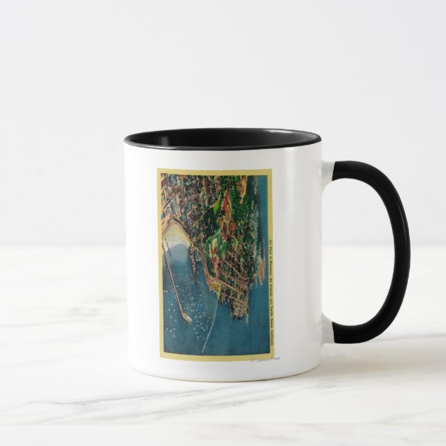 Mug Vue aérienne de Monterey et Presido (Droite)