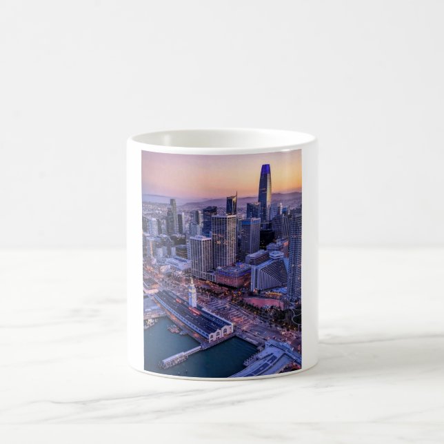 Mug Vue aérienne de San Francisco à l'heure dorée (Centre)