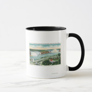 Mug Vue aérienne de théâtre et d'automnes de jardin